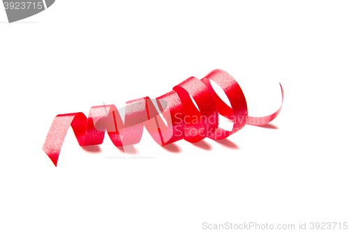 Image of red ribbon isolated on white background