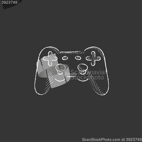 Image of Joystick. Drawn in chalk icon.