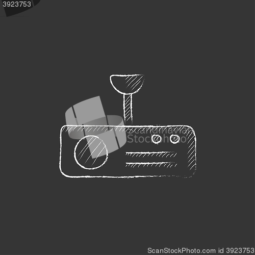 Image of Digital projector. Drawn in chalk icon.