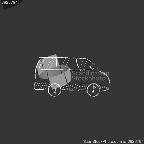 Image of Minivan. Drawn in chalk icon.