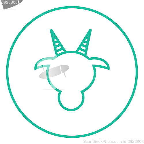 Image of Goat head line icon.