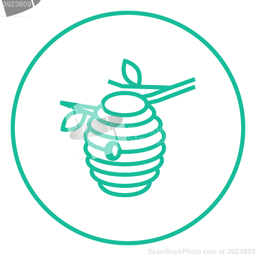 Image of Bee hive line icon.