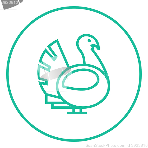 Image of Turkey line icon.