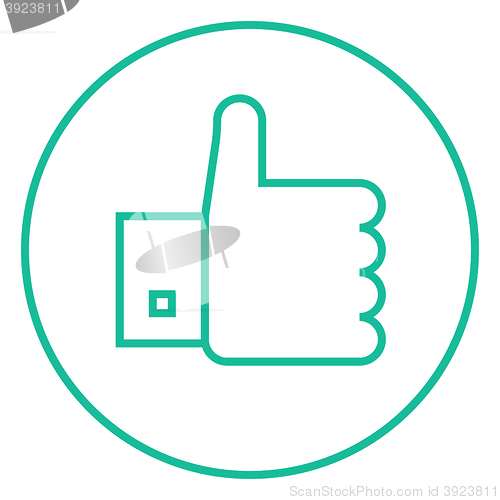 Image of Thumb up line icon.