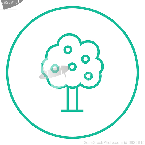 Image of Fruit tree line icon.