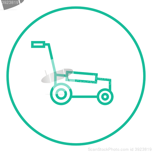 Image of Lawnmover line icon.