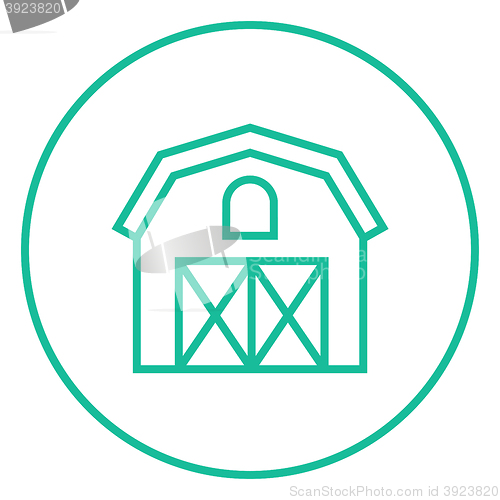 Image of Farm building line icon.