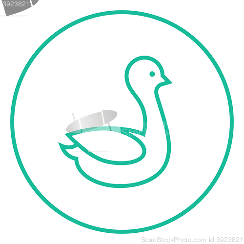 Image of Duck line icon.