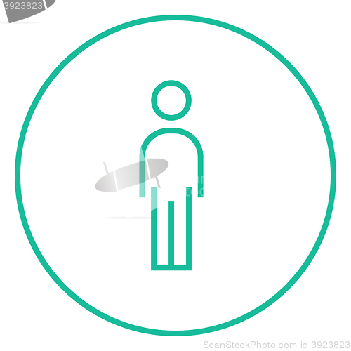 Image of Businessman standing line icon.