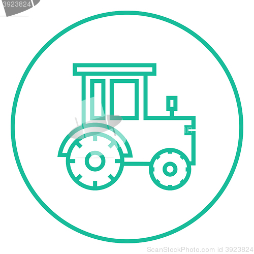 Image of Tractor line icon.