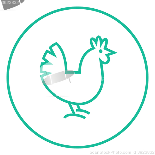 Image of Hen line icon.