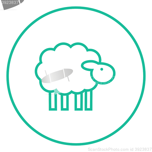 Image of Sheep line icon.