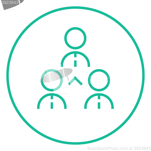 Image of Business team line icon.