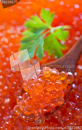 Image of red salmon caviar