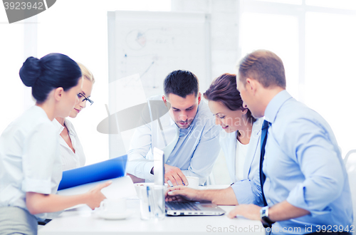 Image of business team having meeting in office