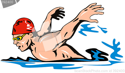 Image of Olympic swimmer doing a breast stroke