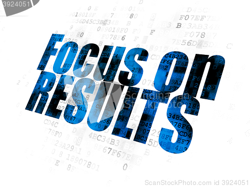 Image of Business concept: Focus on RESULTS on Digital background