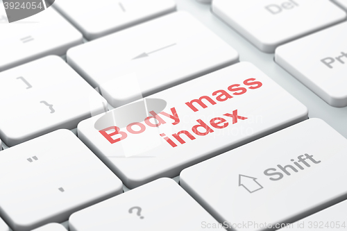 Image of Healthcare concept: Body Mass Index on computer keyboard background