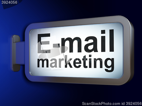 Image of Advertising concept: E-mail Marketing on billboard background