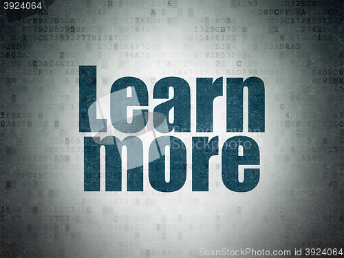 Image of Studying concept: Learn More on Digital Data Paper background