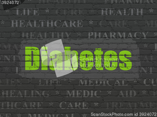 Image of Healthcare concept: Diabetes on wall background