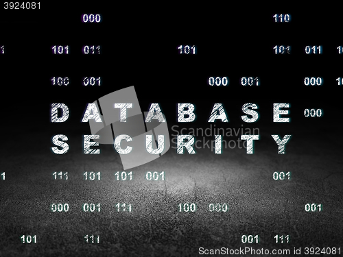 Image of Security concept: Database Security in grunge dark room