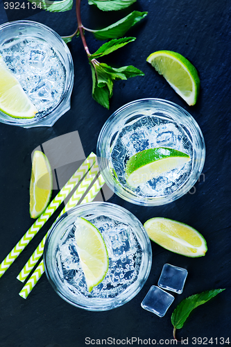Image of water with lemon