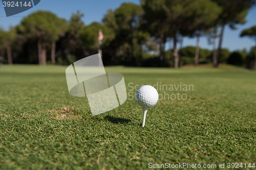 Image of golf ball on tee