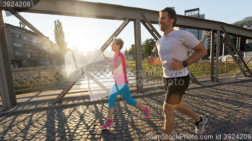 Image of couple jogging