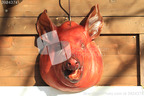 Image of pig head roasted