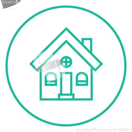 Image of Detached house line icon.