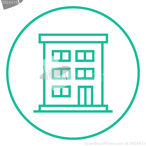 Image of Residential buildings line icon.