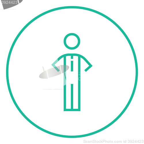 Image of Businessman standing line icon.