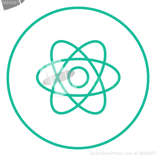 Image of Atom line icon.