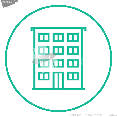 Image of Residential building line icon.