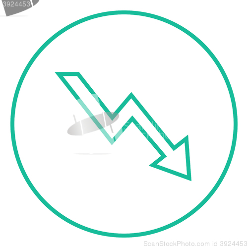 Image of Arrow downward line icon.