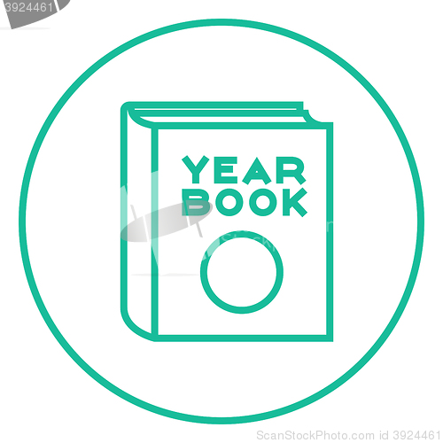 Image of Yearbook line icon.