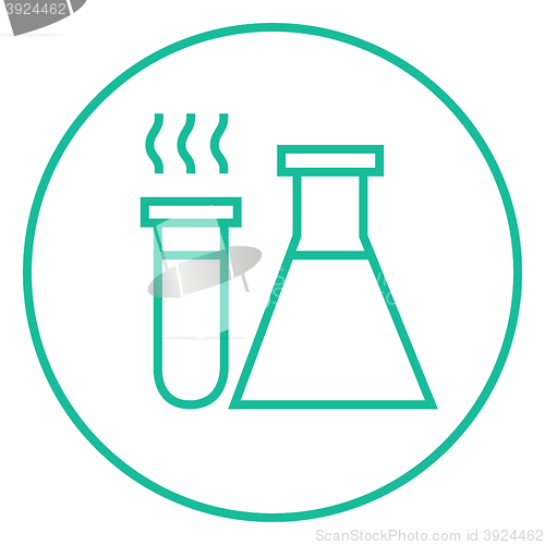 Image of Laboratory equipment line icon.