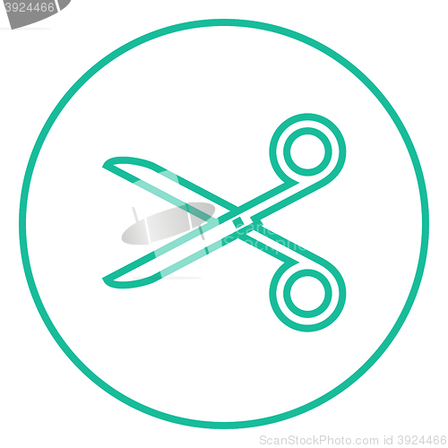 Image of Scissors line icon.