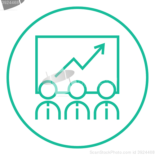 Image of Business growth line icon.