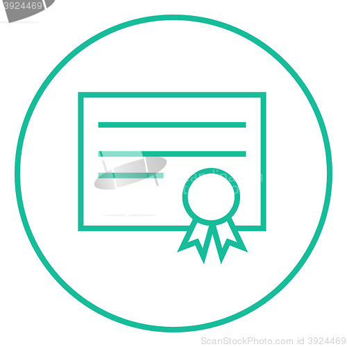 Image of Certificate line icon.