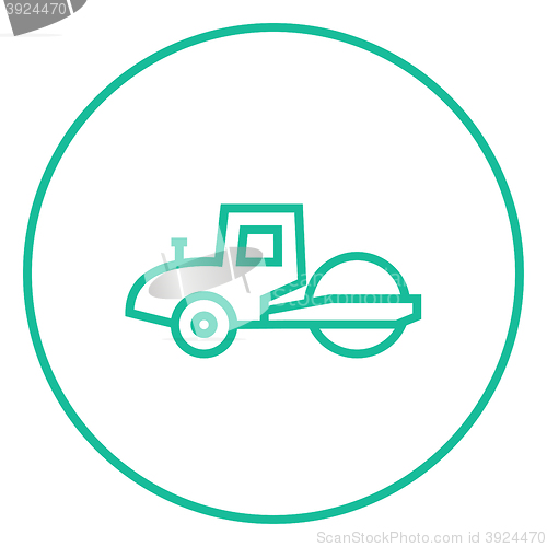 Image of Road roller line icon.