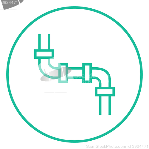 Image of Water pipeline line icon.