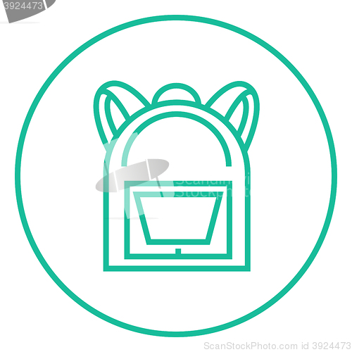 Image of Backpack line icon.