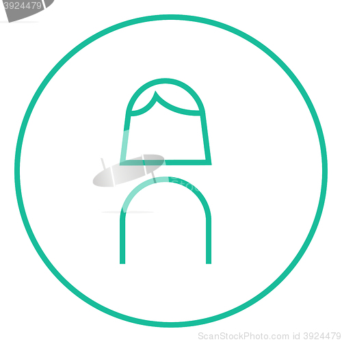 Image of Business woman line icon.