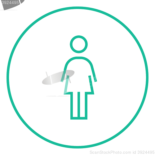 Image of Business woman line icon.