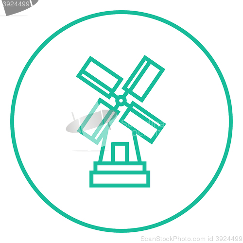 Image of Windmill line icon.