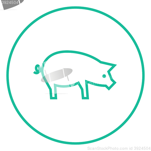 Image of Pig line icon.