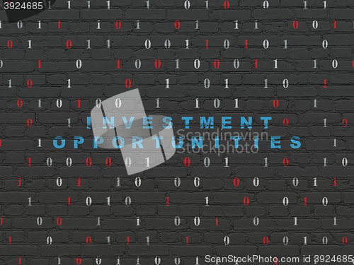 Image of Business concept: Investment Opportunities on wall background