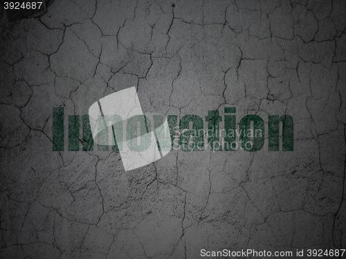 Image of Finance concept: Innovation on grunge wall background
